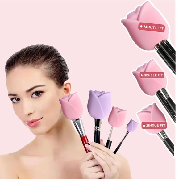 3- PC Makeup Brush Covers Pack (S,M,L - 3 Sizes Brush Heads) - Picture 2 of 4